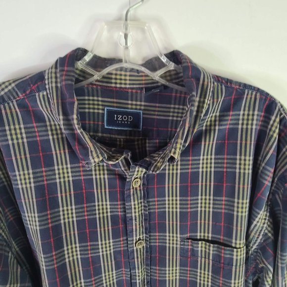 Izod Button Down Shirt Long Sleeve Multicolor Men's Siz… - Picture 4 of 7